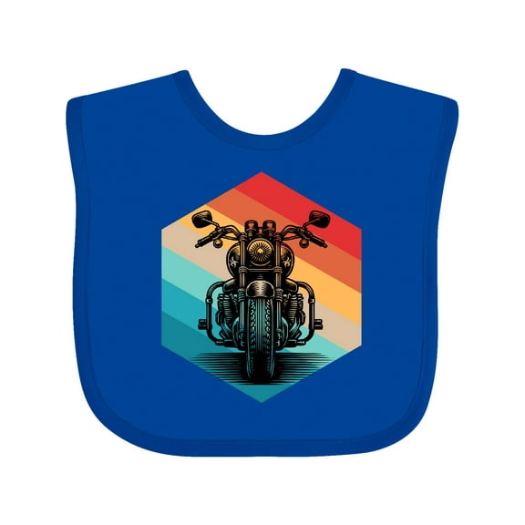 Inktastic Motorcycle Retro Sunset Biker Boys or Girls Baby Bib