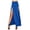 F-479Blue, variant on Women'S Skirt Summer High Waist Solid Color Side Split Fashion Comfortable Maxi Skirt For Casual Daily Wear,Black,S