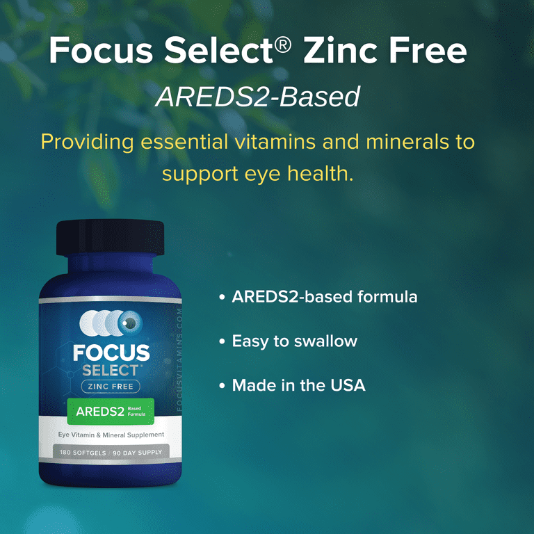 Focus Vitamins- Vision Advanced Health Complex 180-Count- Zinc