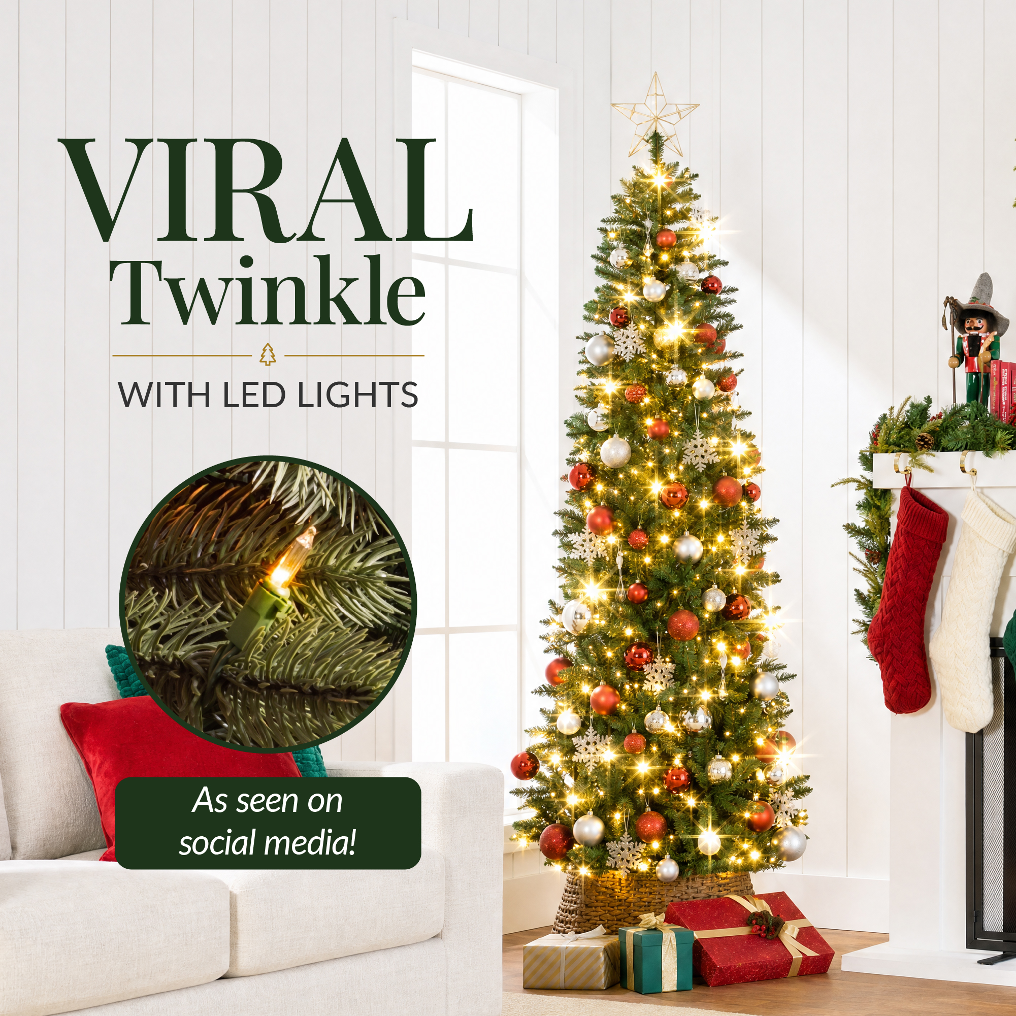 Best Choice Products 6ft Pre-Lit Pencil Christmas Tree photo 3
