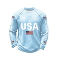thumbnail image 2 of Americas 250Th Birthday Shirt Men's Patriotic Knit Graphic Commemorative Independence Day Casual Tee Mens 4Th of July Shirt Light Blue XXXXL, 2 of 3