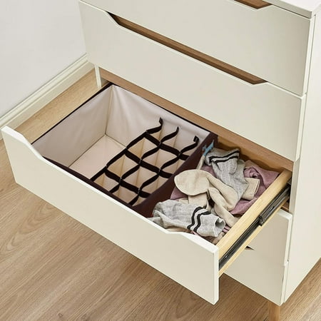 MOUDUO Textiles Set Clearance! 600D Oxfords Cloth 13 Lattice Finishing Box Underwear Underwear Storage Box Bra Socks Foldable Underwear Storage Box Foldable Storage Bag Washable Home Textiles (I)