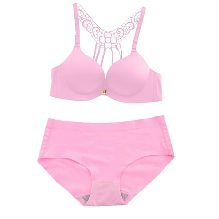 

Summer Savings Clearance! 2023 TUOBARR Lingerie for Women Sexy Fashion Leopard Print Beautiful Back Lace Bra Non-marking Bra Suit Pink 12