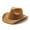 Khaki, variant on BRICH Western Cowboy Hat for Women and Men Unisex Big Wide Brim Felt Hats for Cowboys and Cowgirls White One Size