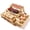 Pine Wood 4 Tier, variant on 4 Tier Serving Tray for Party, 16.7" x 7.7" Tiered Cupcake Stand, Foldable Dessert Table Display Set Catering Supplies Buffet Display for Birthday Wedding Veggie Fruit