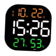thumbnail image 4 of facefd Digital Wall Clock Temp Date Week Display Large Screen Adjustable Brightness Orange and Green, 4 of 8