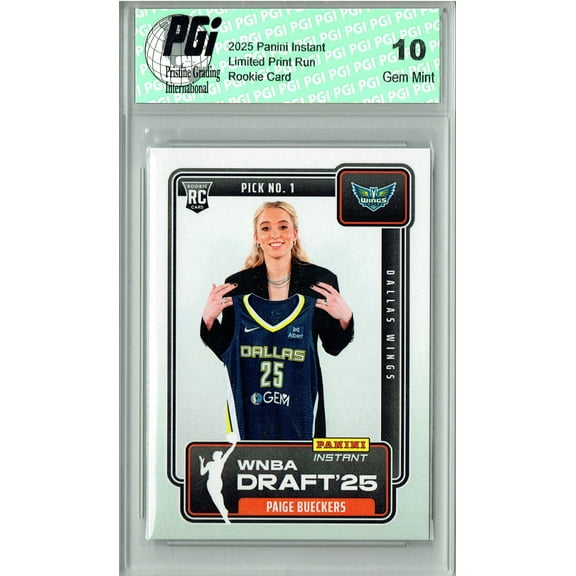 Paige Bueckers 2025 Panini Instant #DN-1 WNBA Draft '25 Rookie Card PGI 10