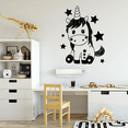 thumbnail image 3 of Stars Unicorn Cute Magical Unicorns Uni Corn Star Wall Sticker Art Decal for Girls Boys Kids Room Bedroom Nursery Kindergarten House Fun Home Decor Stickers Wall Art Vinyl Decoration Size (40x24 inch), 3 of 3