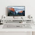thumbnail image 2 of Monitor Stand Acrylic Dual Monitor Riser Acrylic Monitor stand with Storage Organizer for Computer Laptop Printer TV Oak, 2 of 8