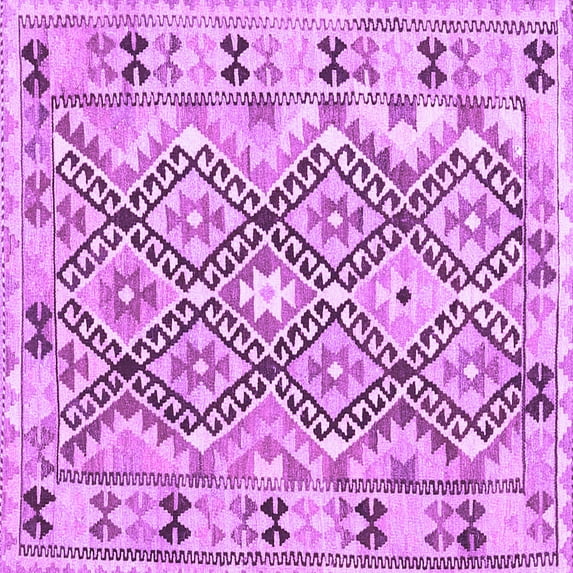 Ahgly Company Indoor Square Southwestern Purple Country Area Rugs, 8' Square
