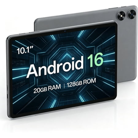 IKUCAM P10 Android 16 Tablet,10.1 Inch Tablet With Gemini AI,20GB RAM+128GB ROM/1TB,Unisoc T7250 Octa-Core Gaming Tablets,6600mAh,2MP+8MP,Widevine L1/BT5.0+WiFi,Gray