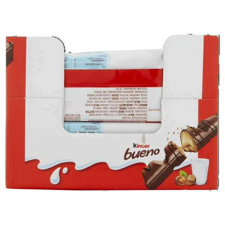 Ferrero Kinder Bueno Wafer Cookies, 1.5 Ounce (43 g) (Pack of 30