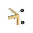 thumbnail image 4 of mDesign Glass Top Side/End Table - Small Minimalistic Square Geometric Accent Metal Nightstand Furniture for Living Room, Dorm, Home Office, and Bedroom - Soft Brass, 4 of 7