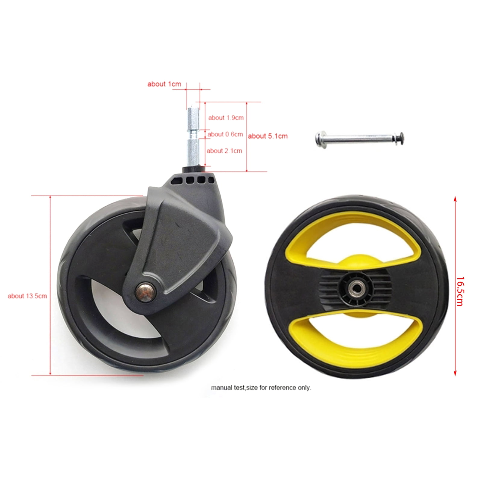 FEAMOS Stroller Wheels,Baby Cart Stroller Wheels Trolley Stroller Wheels Front Or Back Wheels Baby Cart Pram Accessories