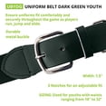 thumbnail image 2 of Champion Sports UBDGN Adult Baseball & Softball Uniform Belt, Dark Green, 2 of 4