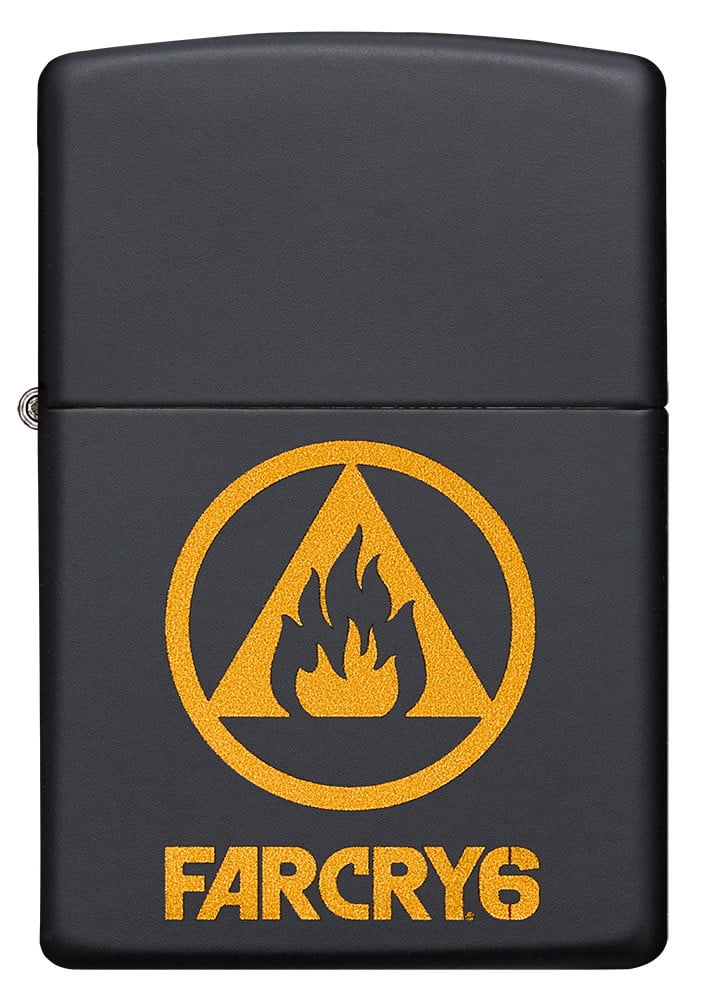 Zippo Far Cry 6 Flame Logo Black Matte Pocket Lighter