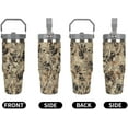 thumbnail image 5 of 30 Oz Insulated Tumblers with Flip Straw Lid Top Handle Hunter Camouflage Pattern Leakproof Reusable Vacuum Stainless Steel Travel Coffee Mug for Car, 5 of 6