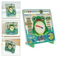 thumbnail image 2 of KAKOWELY interactive kids toys Children's Wooden Clock Calendar Toy Montessori Cognitive Learning Tool Frog Teaching Clocks Time and Date Educational Toy Classroom Supplies, 2 of 4