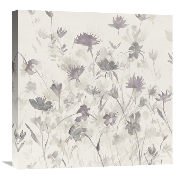 Global Gallery's 'Garden Shadows III Purple Grey' By Avery Tillmon Stretched Canvas Wall Art