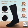 thumbnail image 4 of Thermal Socks Merino Wool Socks For Women and Men - 6 Pairs of Extra-Mens Warm Socks, Winter Socks, Hiking Socks, Boot Socks by Debra Weitzner Black 9-11, 4 of 7