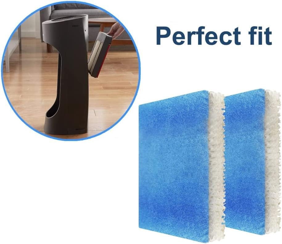 HQRP 4-Pack Wick Filter T Compatible with Honeywell Filter T HFT600 / HFT600PDQ Replacement fits Honeywell HEV615 HEV620 HEV600 Humidifiers, with Blue Pre-Filter