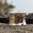 thumbnail image 6 of Hammered Sterling Silver Heart Ring: Handmade Spinner Band, 6 of 10