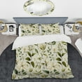 thumbnail image 2 of Designart "Greens With A Vintage Touch II" Plants Bedding Covert Set - Bohemian & Eclectic Bed Set With 2 Shams, 2 of 5