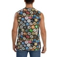 thumbnail image 4 of Haiem Men's Beer Caps Print Tank Tops Summer Sleeveless Cut Off Workout T-Shirts Fitness Vest Athletic Undershirts-XX-Large, 4 of 8