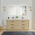 thumbnail image 3 of Vinnova Porto 72" Wood Double Bath Vanity with 6 Drawers in Aged Natural Oak, 3 of 15