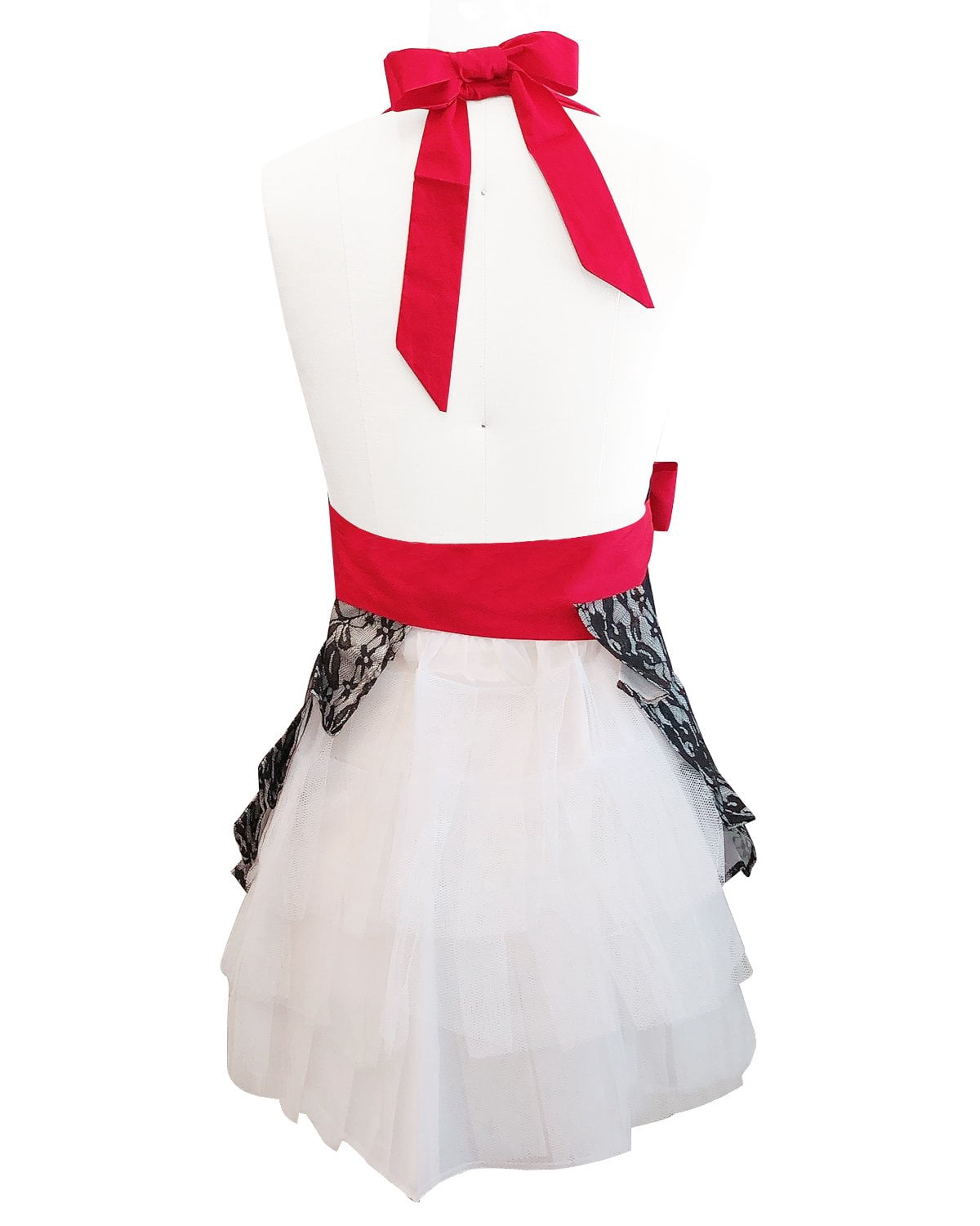 Wrapables Classic Vintage Apron, Sexy Cooking Apron, Mysterious Black Lace