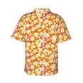 thumbnail image 3 of Balery Orchids Flowers Print Men's Hawaiian Shirts Short Sleeve Beach Shirt Relaxed Fit Vacation Button Down Shirts-Medium, 3 of 9