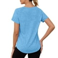 thumbnail image 7 of ABATAB Womens Short Sleeve Shirts V Neck Workout Top Gym Athletic Yoga T-Shirt Stretch Comfy Casual Lightweight Clothes, 7 of 7