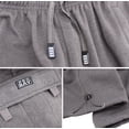 thumbnail image 3 of Men's Heavyweight Fleece Drawstring Elastic Waist Casual Cargo Sweat Pants (Dark Grey, S), 3 of 3