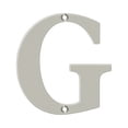 thumbnail image 2 of Deltana RL4G-15 4" Residential Letter G; Satin Nickel Finish, 2 of 3