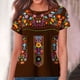 thumbnail image 2 of Estilo Étnico de Verano Superior de las Mujeres Impreso Cuello Redondo Manga Corta Superior, Tops Cortos para las Mujeres, 2 of 9