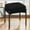 Black-rectangular, variant on Vanity Stool Chair Faux Fur, 16.3" L x 12.8" W x 17.3" H Soft, Makeup Chair Bench Furry Padded Seat with 4 Metal Legs, Footstool Multifunctional Chairs for Bedroom, Living Room, Pink