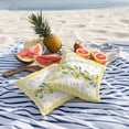 thumbnail image 5 of Summer Lemons Outdoor Pillow Covers Pack of 2 Yellow Fruit Plants Leaves Yellow Checkered Waterproof Throw Pillow Covers Decorative Cushion Cases for Patio Garden Tent Balcony Couch 26x26 inch, 5 of 9