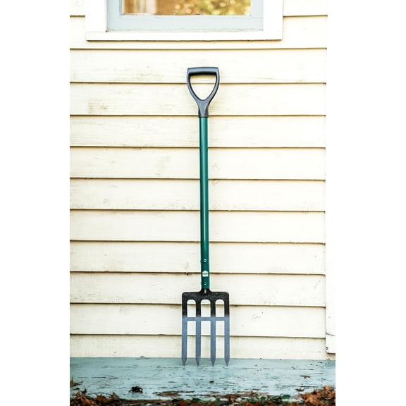 Steel-Handle Garden Fork, 42 Inch Tall, High-Strength Steel Construction$$Garden &