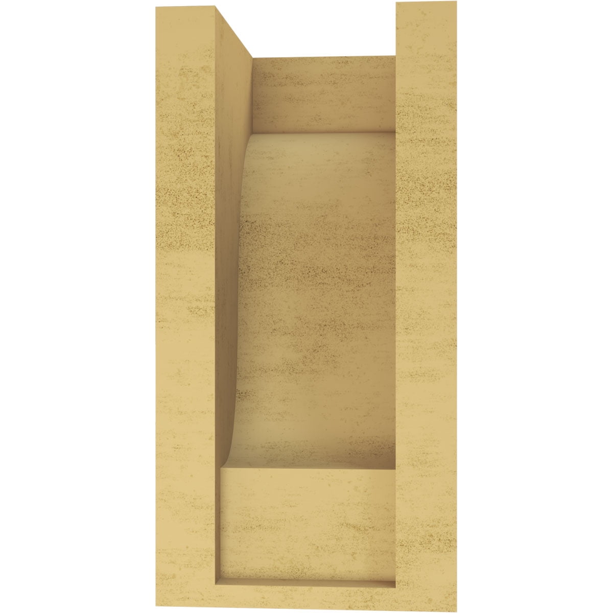 5"W x 5"D x 10"H Wide Newport Rough Cedar Woodgrain TimberThane Corbel, Primed Tan