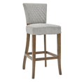 thumbnail image 2 of Home Fare Quilted Barstool in Cream Linen, 2 of 4