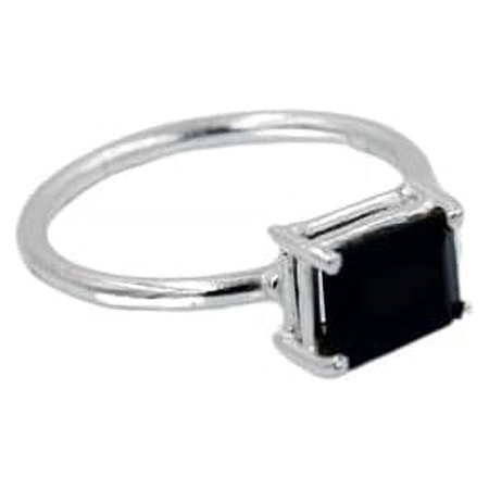 Gemsgram Natural Black Onyx 925 Silver Ring for Women - Promise Ring |Birthday, Mother Day Gift Mom