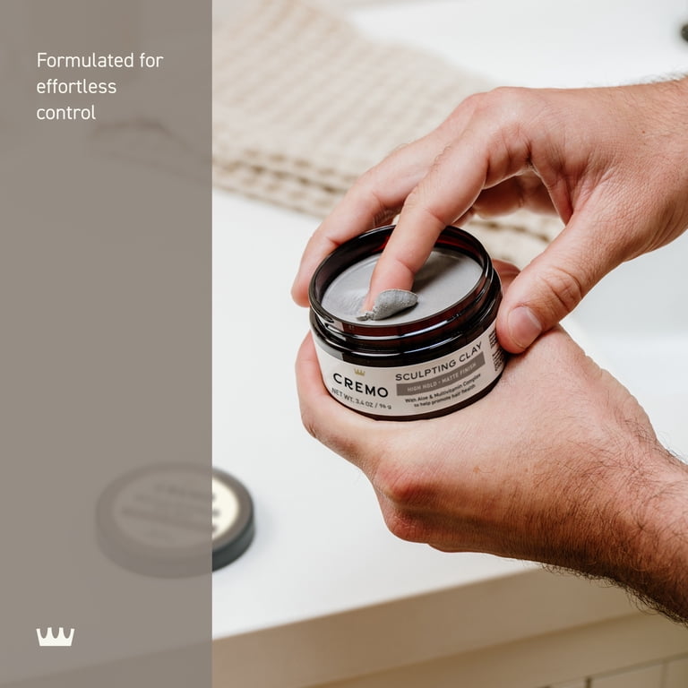 CREMO Hair Sculpting Clay, High Hold, Matte Finish, Texturizing