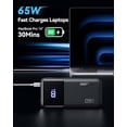 thumbnail image 2 of INIU Power Bank, 20000mAh 65W USB C Laptop Portable Charger, PD QC Fast Charging 3-Output External Battery Pack for Laptop MacBook Dell XPS iPad Tablet Steam Deck iPhone 16 15 14 Pro Samsung S22 etc, 2 of 5
