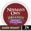(4 pack) Newman's Own Organics French Roast K-Cup Coffee Pods, Dark Roast, 96 Count for Keurig Brewers (4 Boxes of 24 K-Cups)