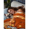 thumbnail image 4 of King Flat Sheet Only Autumn Harvest Gnome Pumpkin Soft Microfiber Cooling Bedding Sheets Thanksgiving Maple Leaves Orange Flat Bed Sheet for Hotel,Home Decor, 4 of 9