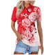 thumbnail image 2 of Fiudx Ofertas Relámpago Blusa con Botones y Cuello Vuelto de Manga Corta con Estampado Cómodo E Informal para Mujer a La Moda, 2 of 5