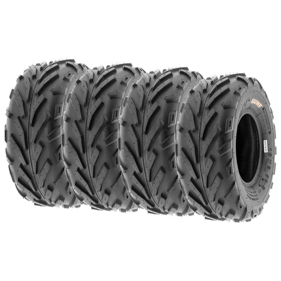 SunF ATV/UTV All Terrain Quad Mini Bike Tire 18x9.5-8 18x9.5x8 6 PR Tubeless A016 (Set of 4)