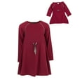 thumbnail image 2 of Leveret Girl Bow Tie Dress Maroon 6 Year, 2 of 2
