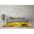 thumbnail image 3 of Ahgly Company Machine Washable Indoor Rectangle Abstract Yellow Modern Area Rugs, 5' x 8', 3 of 4