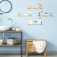 thumbnail image 7 of REGALWOVEN Wood Floating Shelves Set of 4, Wall Mounted Shelves for Bedroom and Kitchen Wall Decor Brown 16.5*6.7in, 7 of 7